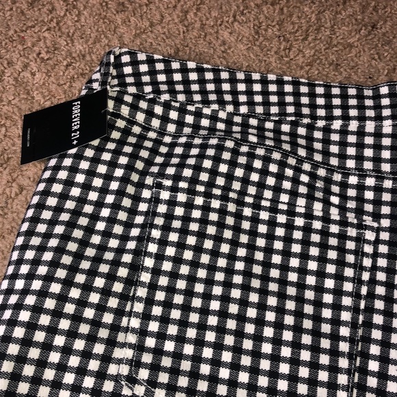 Forever 21 NWT Plus Size Retro Rockabilly Gingham Shorts size 20 - Picture 5 of 6